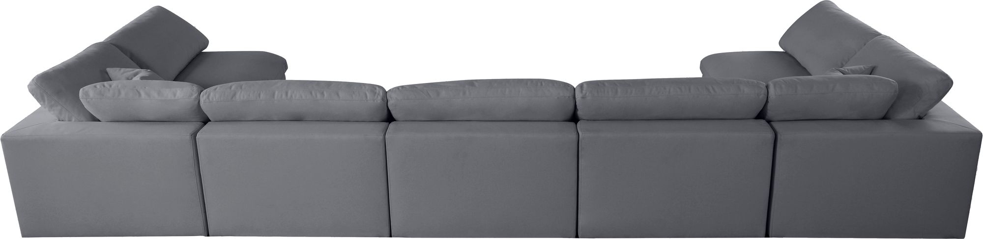 Serene 197" 7-Piece Linen Fabric Deluxe Comfort Modular Sectional