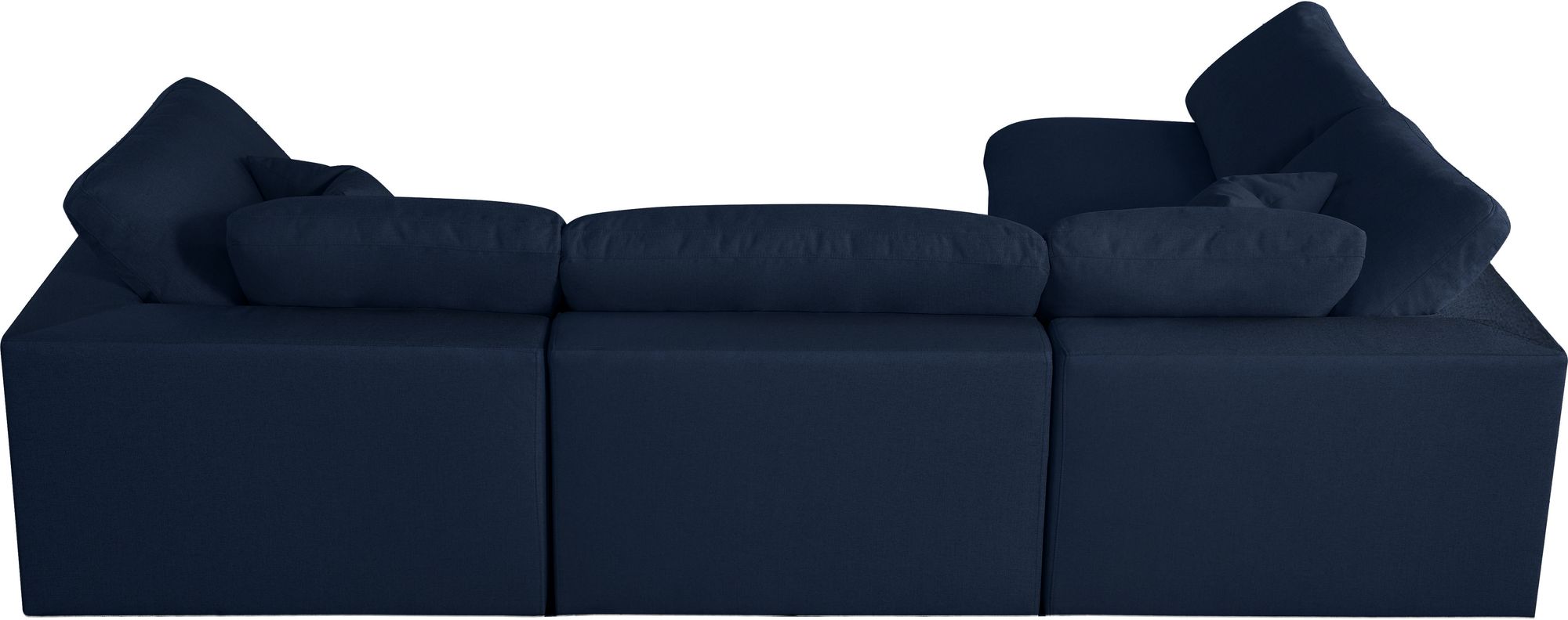 Serene 119" 4-Piece Linen Fabric Deluxe Comfort Modular Sectional