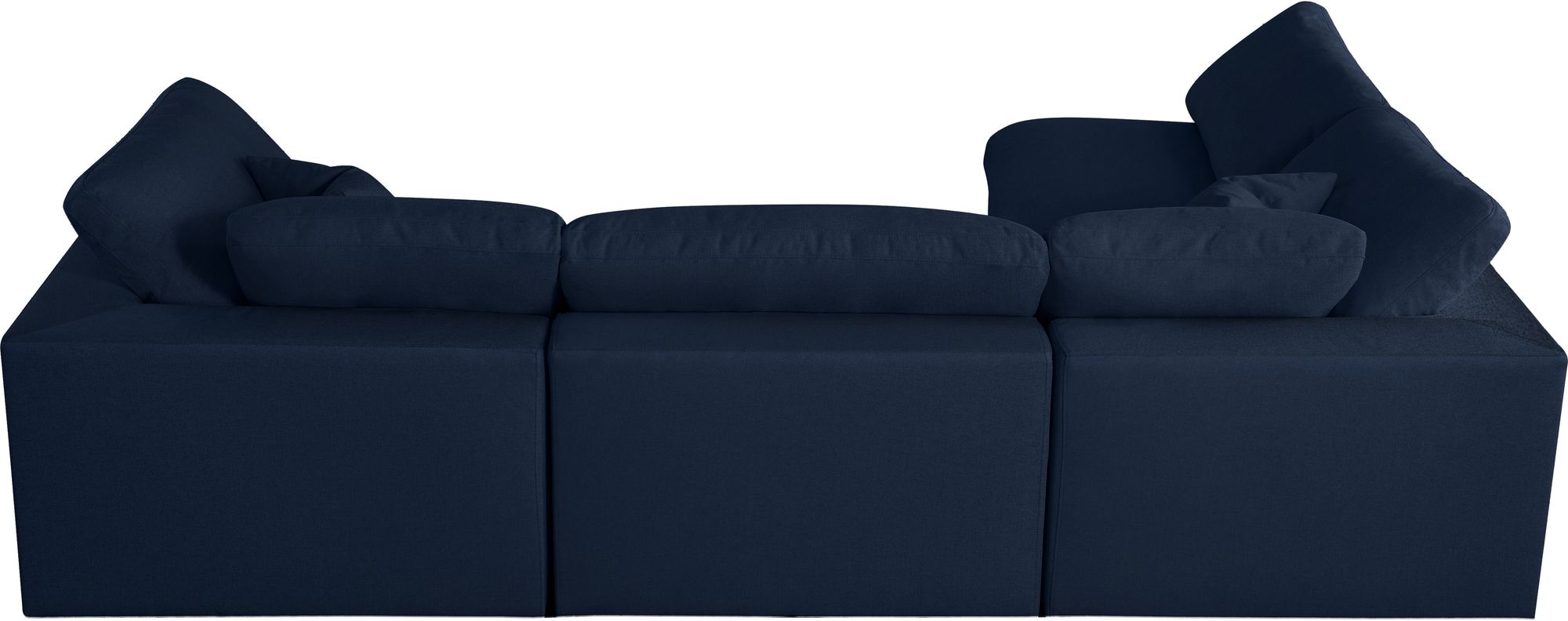 Serene 119" 4-Piece Linen Fabric Deluxe Comfort Modular Sectional
