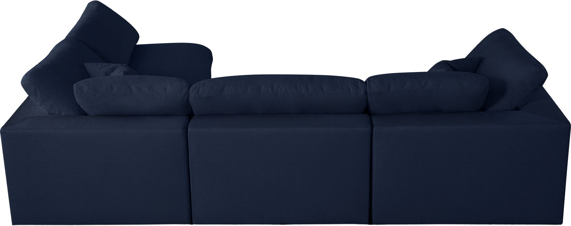 Serene 119" 4-Piece Linen Fabric Deluxe Comfort Modular Sectional