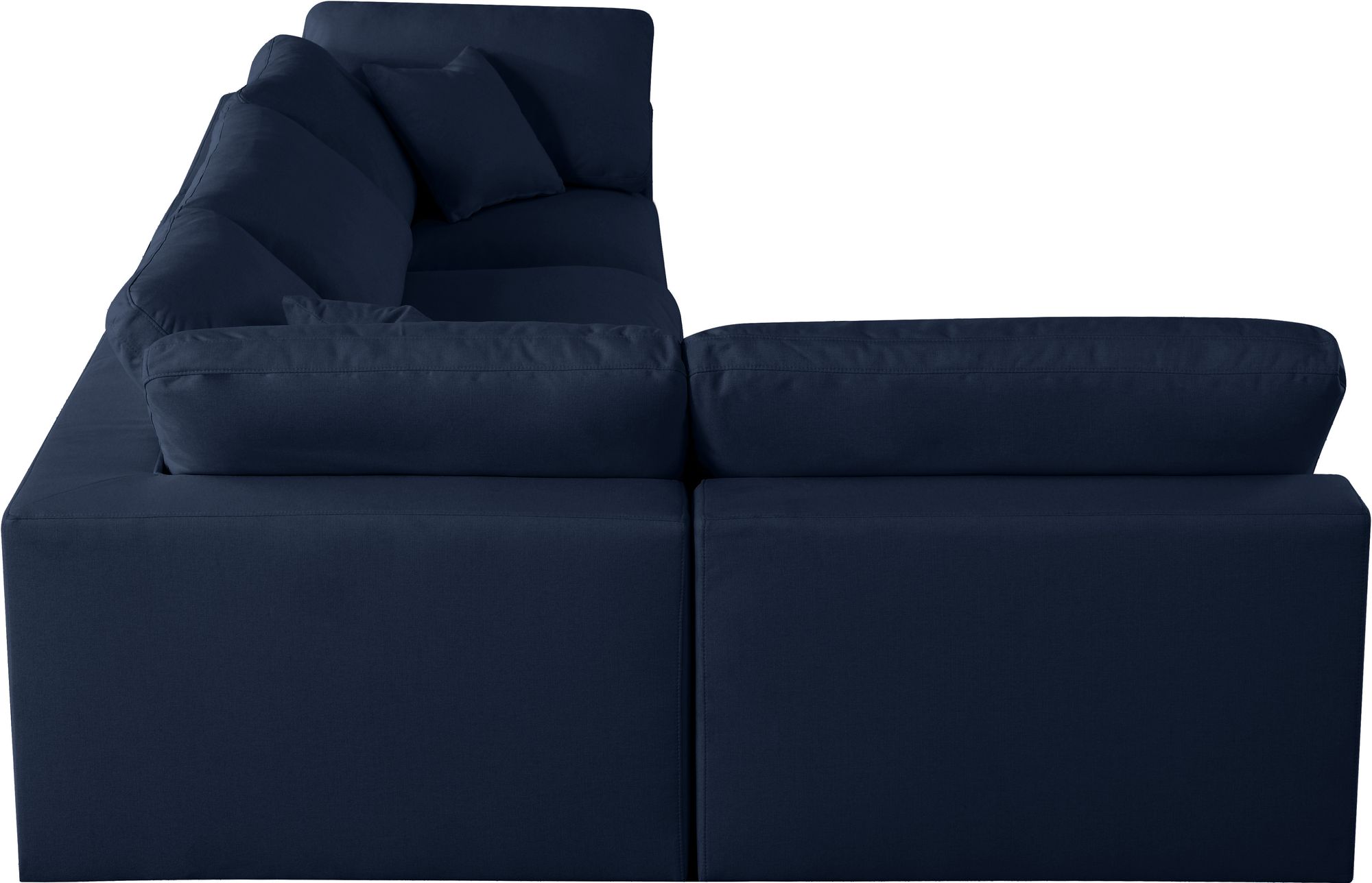 Serene 119" 4-Piece Linen Fabric Deluxe Comfort Modular Sectional