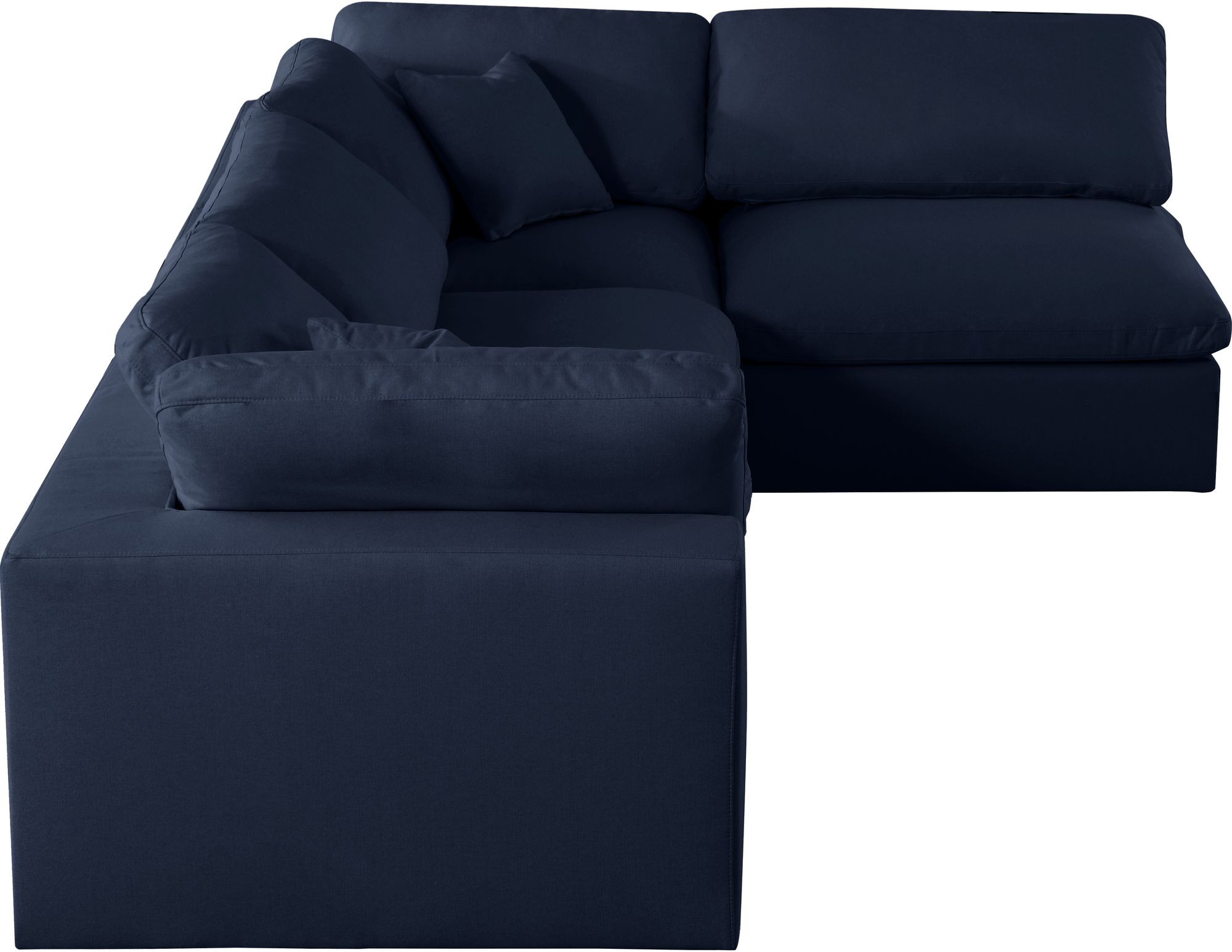 Serene 119" 4-Piece Linen Fabric Deluxe Comfort Modular Sectional