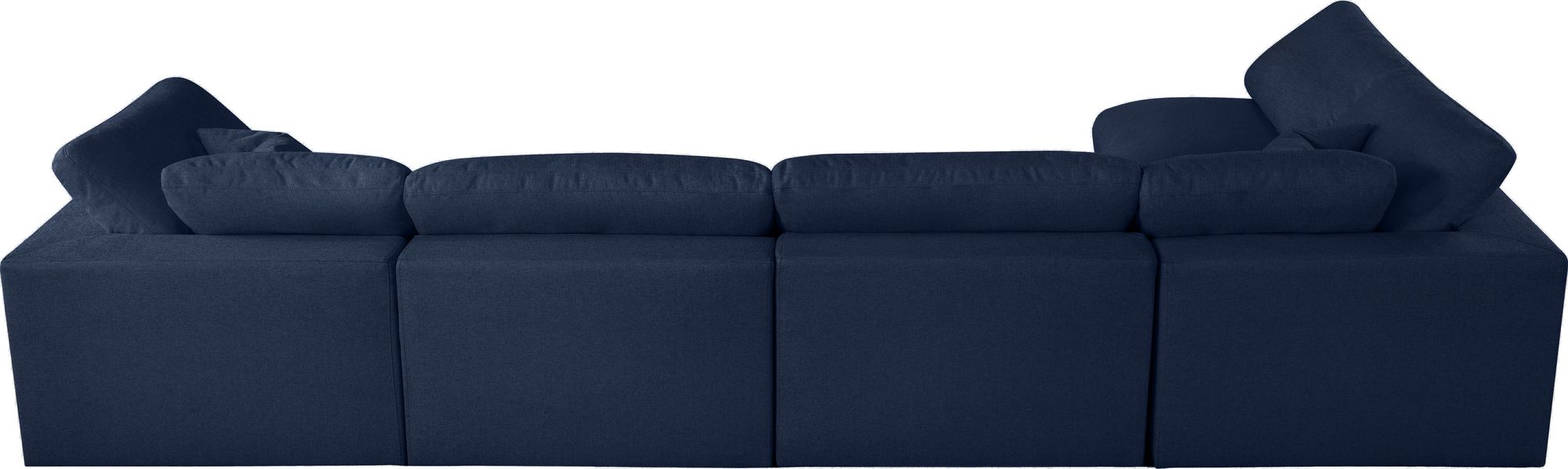 Serene 158" 5-Piece Linen Fabric Deluxe Comfort Modular Corner Sectional