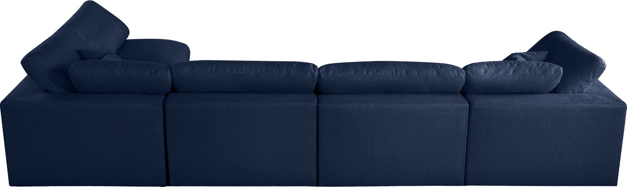 Serene 158" 5-Piece Linen Fabric Deluxe Comfort Modular Corner Sectional