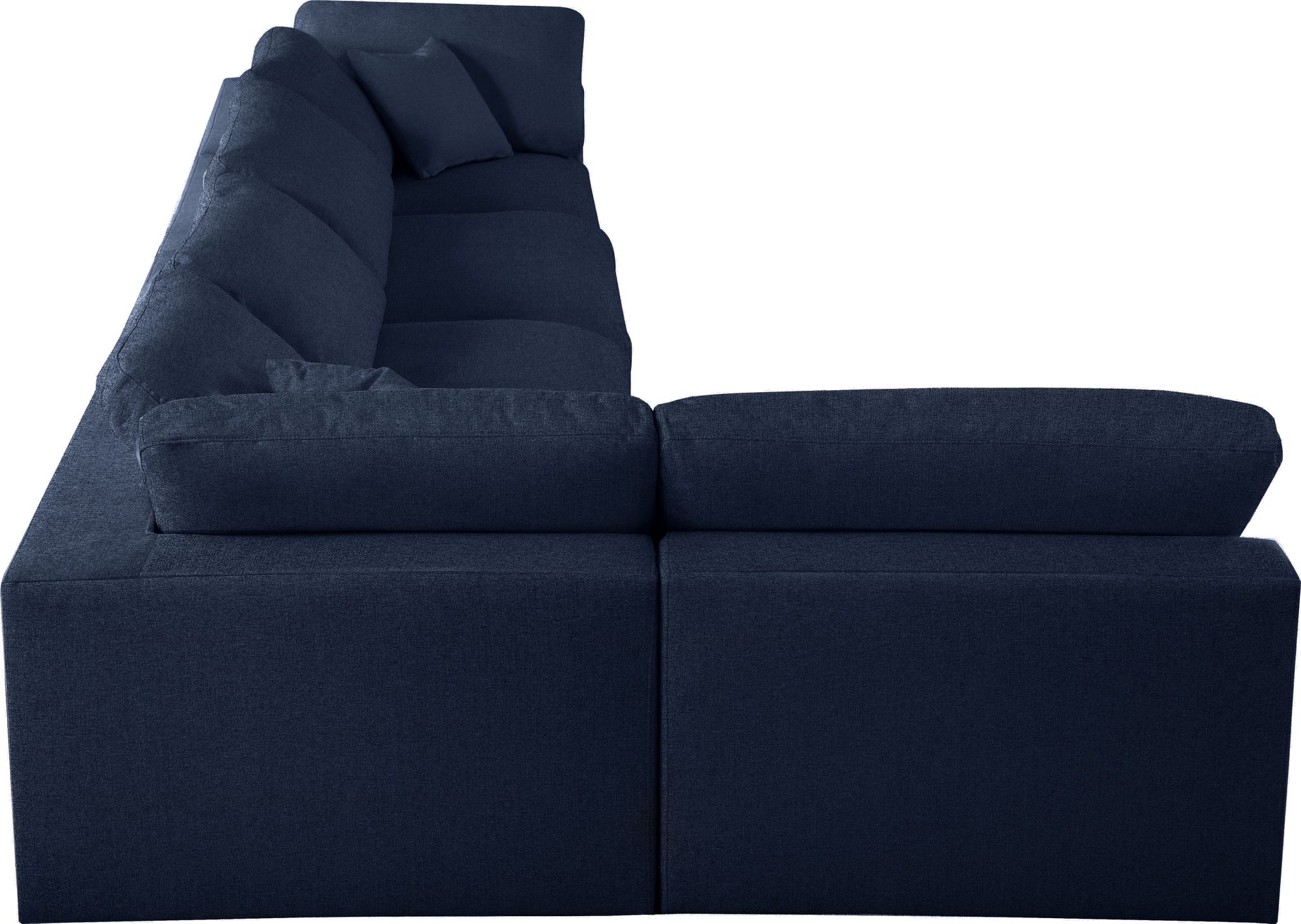 Serene 158" 5-Piece Linen Fabric Deluxe Comfort Modular Corner Sectional