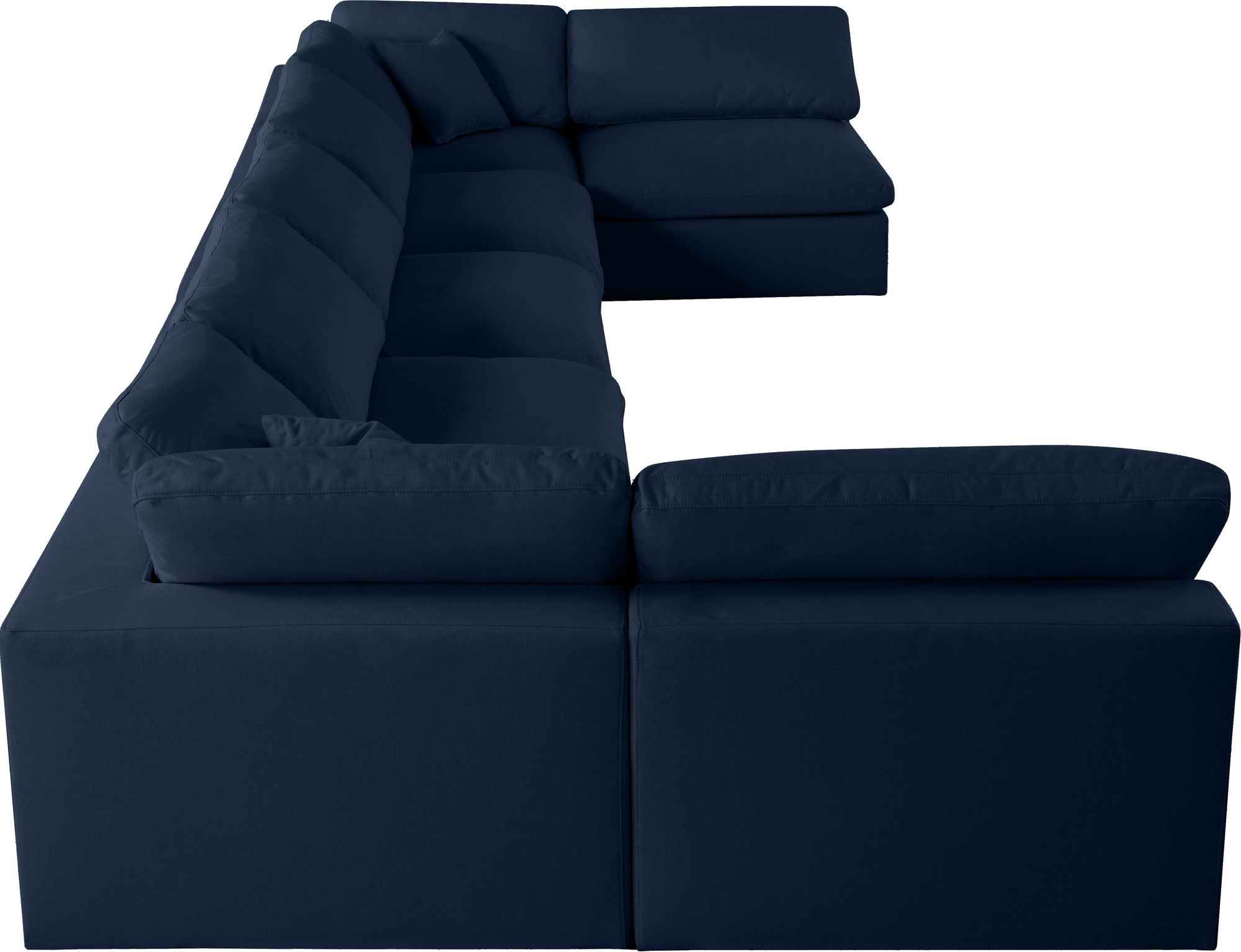 Serene 197" 7-Piece Linen Fabric Deluxe Comfort Modular Sectional
