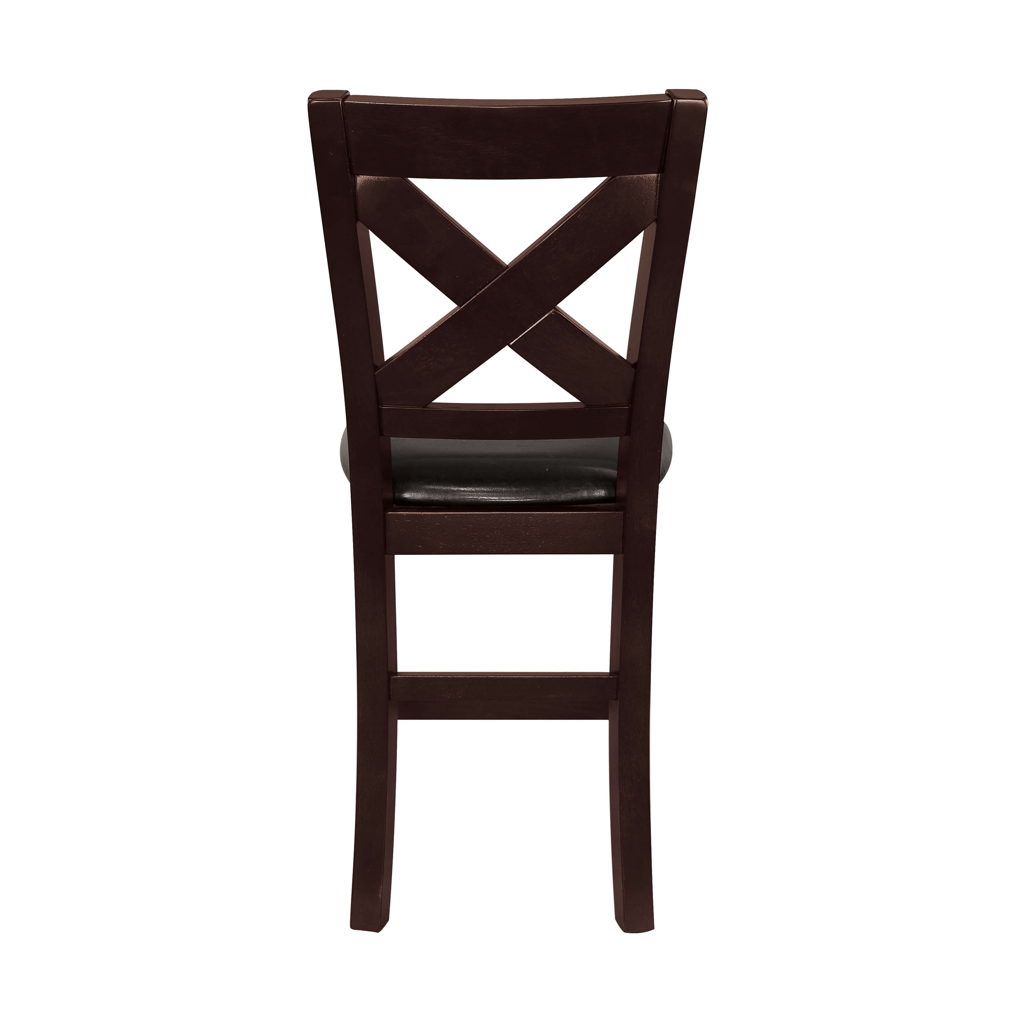 Crown Point Transitional Vinyl/Wood Counter Dining Chair
