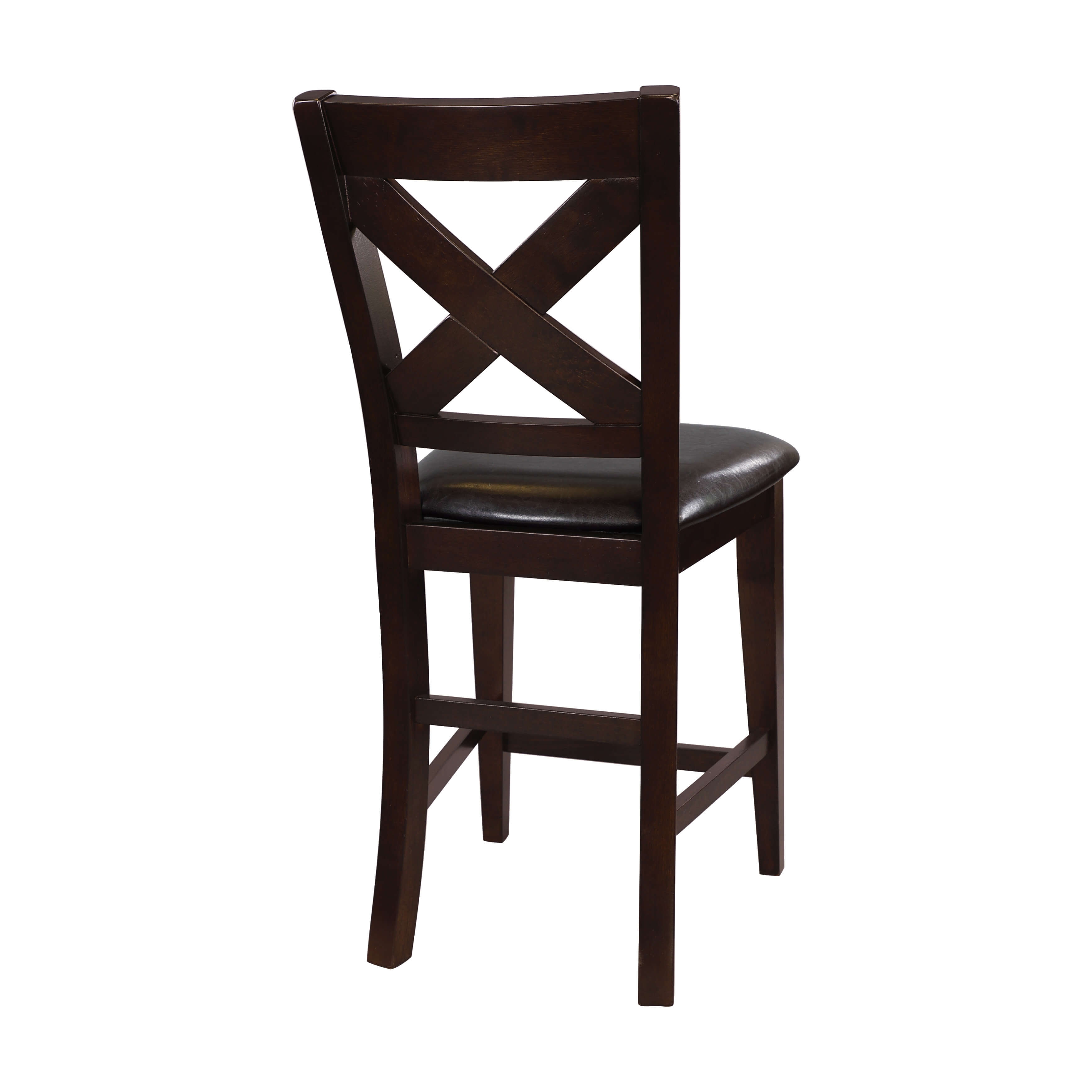 Crown Point Transitional Vinyl/Wood Counter Dining Chair