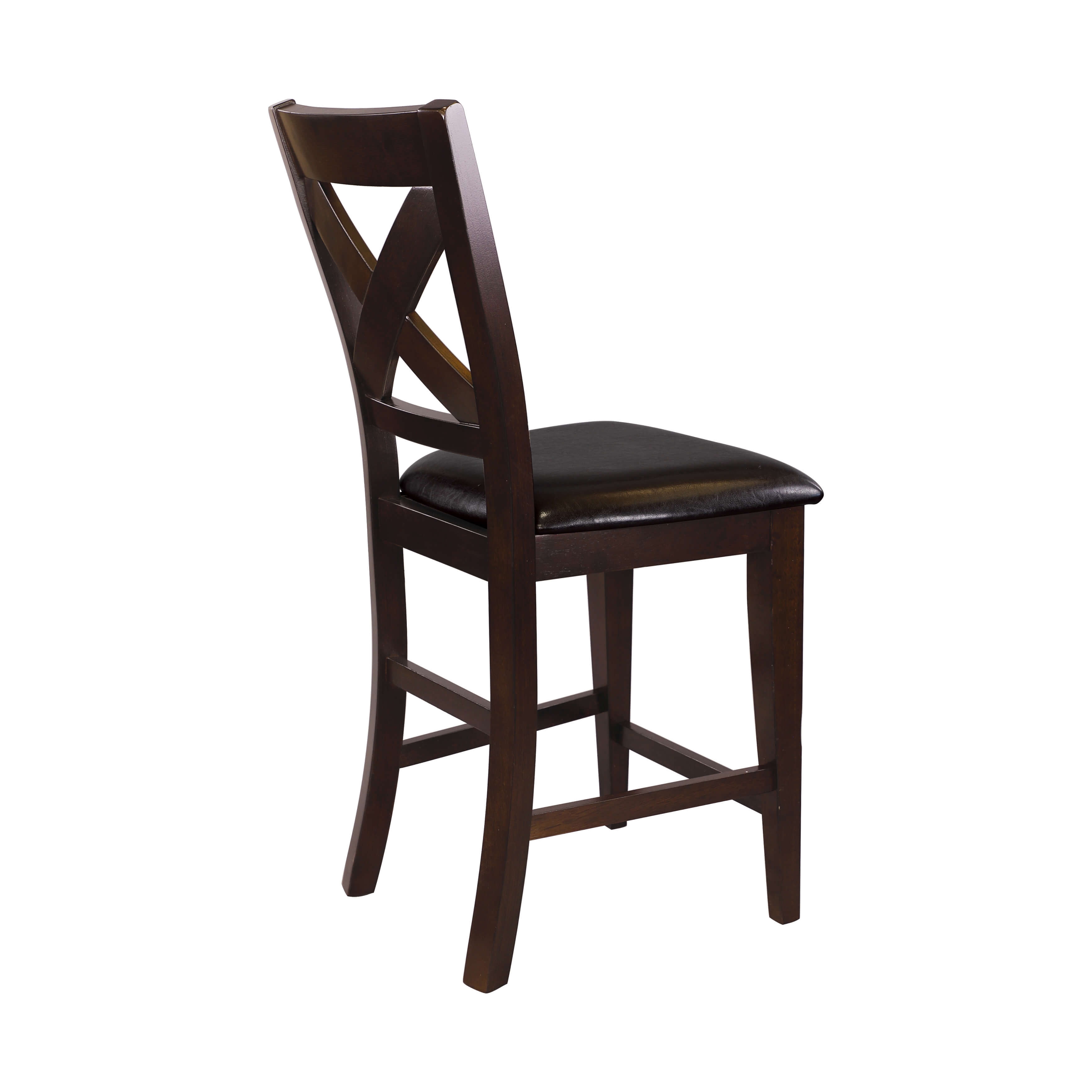 Crown Point Transitional Vinyl/Wood Counter Dining Chair