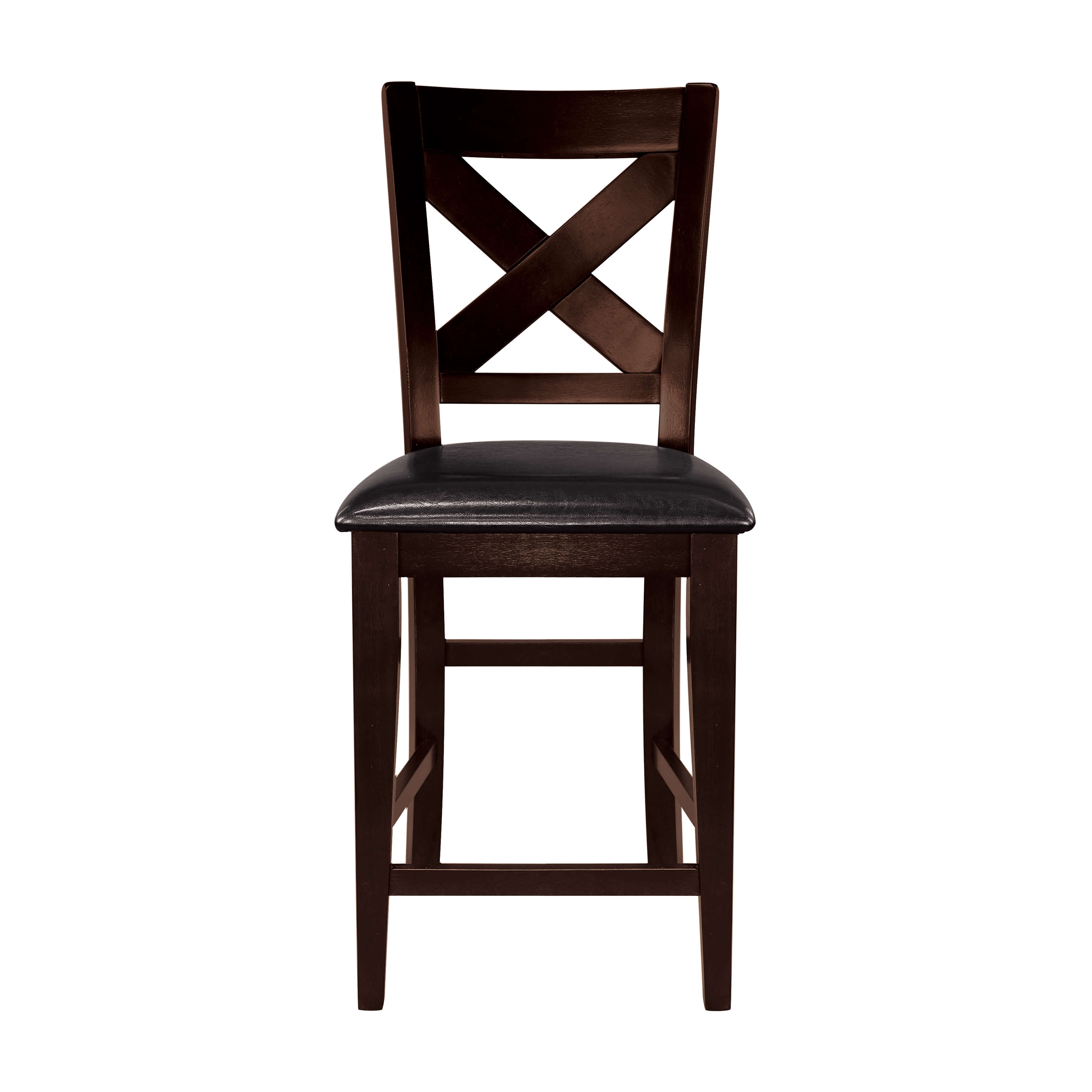 Crown Point Transitional Vinyl/Wood Counter Dining Chair
