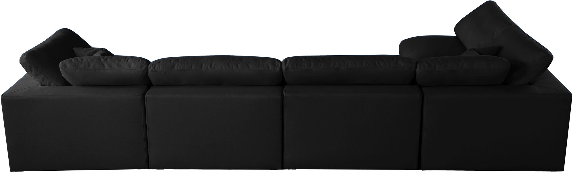 Plush 140" 5-Piece Velvet Standard Comfort Modular Corner Sectional