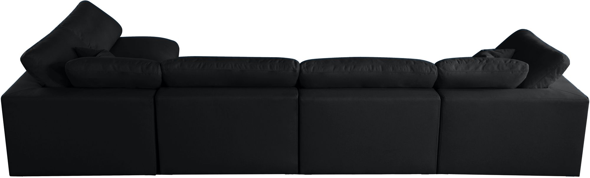 Plush 140" 5-Piece Velvet Standard Comfort Modular Corner Sectional