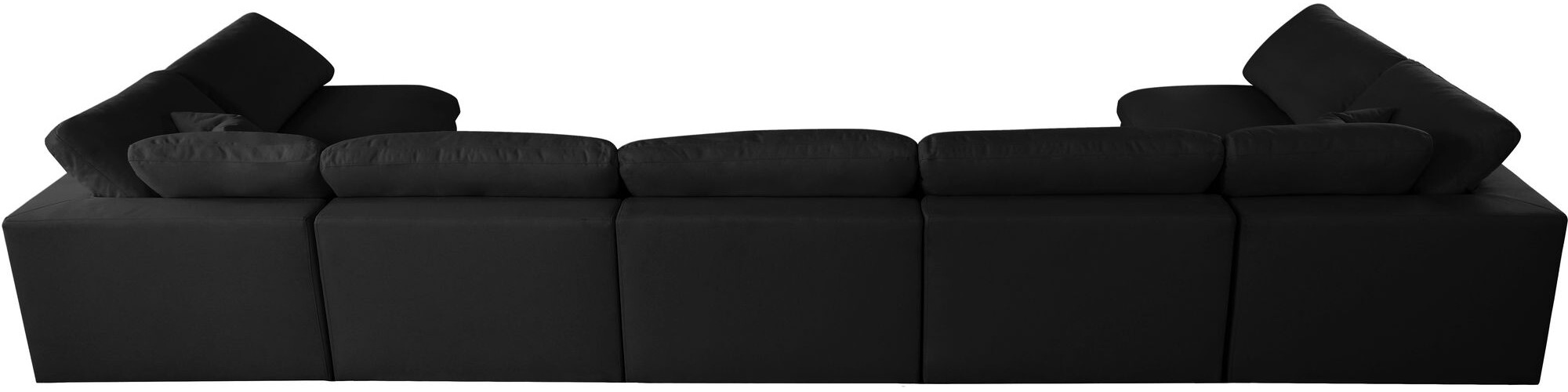 Plush 175" 7-Piece Velvet Standard Comfort Modular Sectional