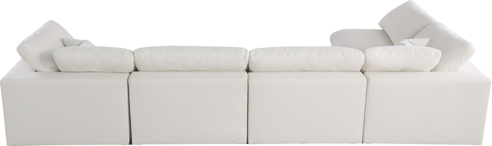 Plush 140" 5-Piece Velvet Standard Comfort Modular Corner Sectional