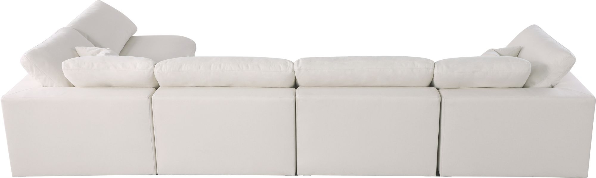 Plush 140" 5-Piece Velvet Standard Comfort Modular Corner Sectional