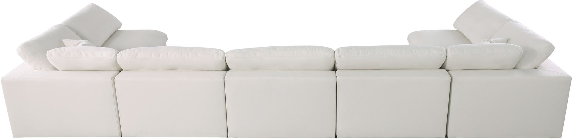 Plush 175" 7-Piece Velvet Standard Comfort Modular Sectional