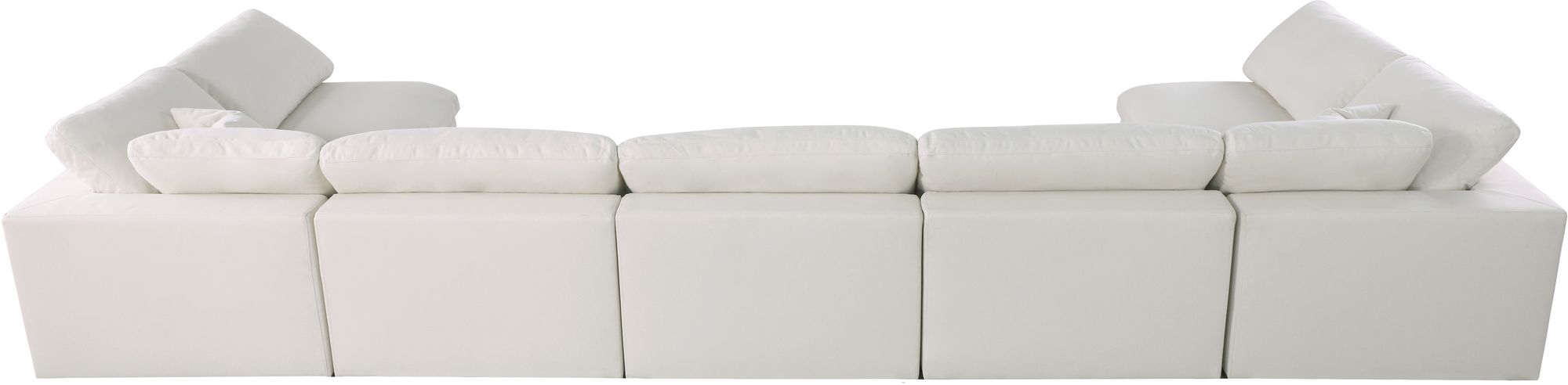 Plush 175" 7-Piece Velvet Standard Comfort Modular Sectional