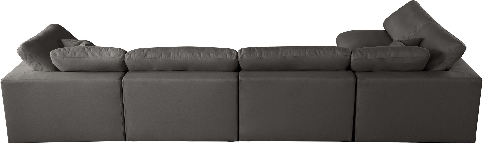 Plush 140" 5-Piece Velvet Standard Comfort Modular Corner Sectional