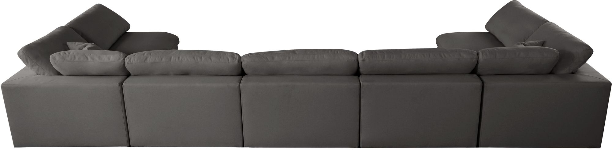 Plush 175" 7-Piece Velvet Standard Comfort Modular Sectional