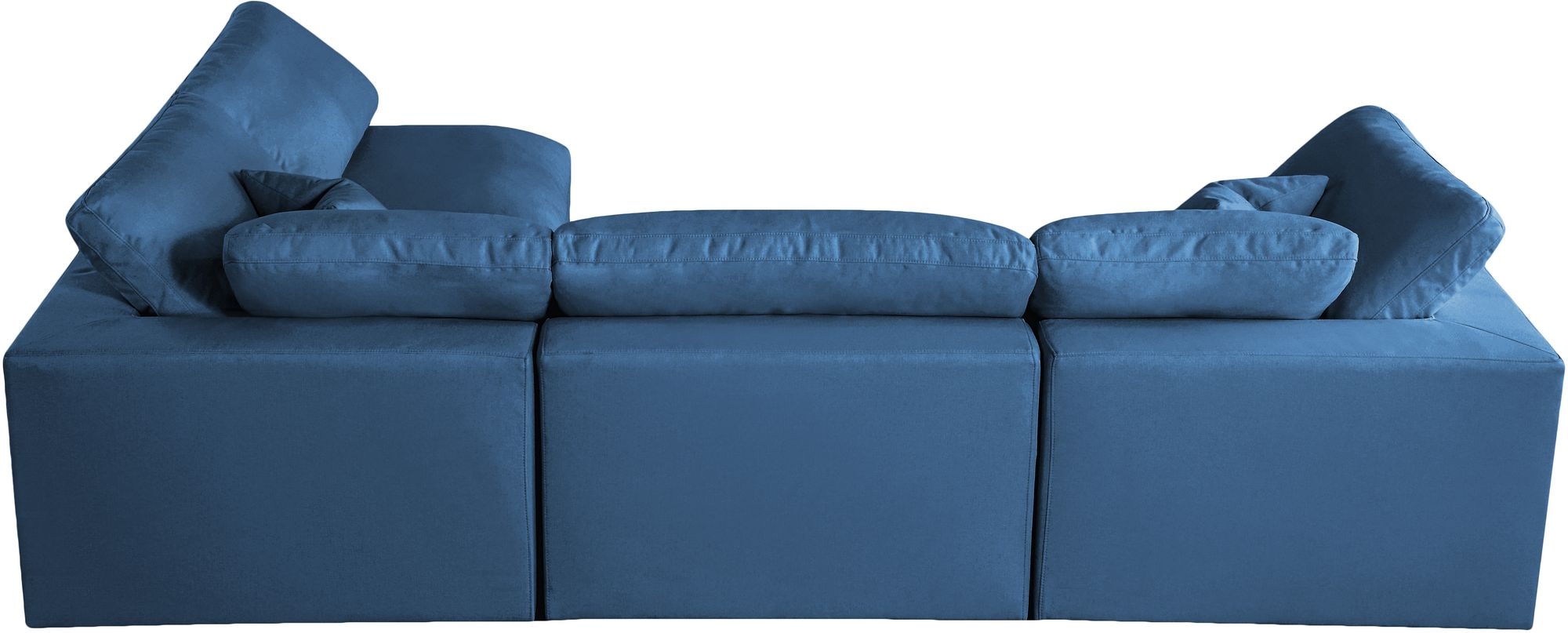 Plush 105" 4-Piece Velvet Standard Comfort Modular Corner Sectional