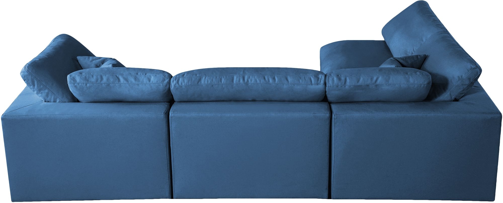 Plush 105" 4-Piece Velvet Standard Comfort Modular Corner Sectional