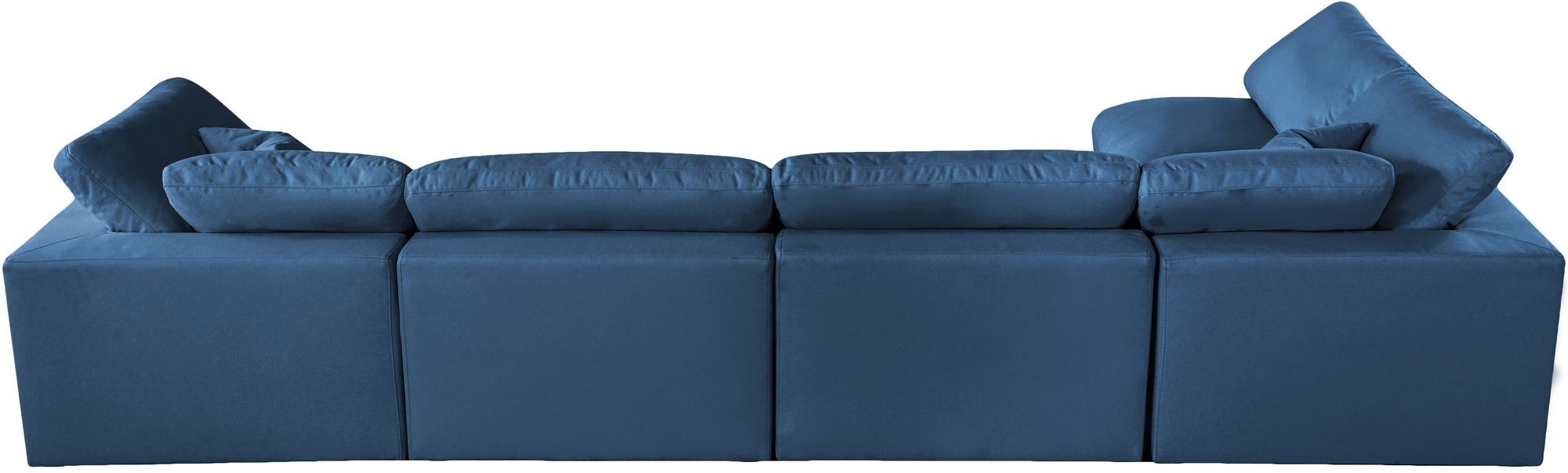 Plush 140" 5-Piece Velvet Standard Comfort Modular Corner Sectional