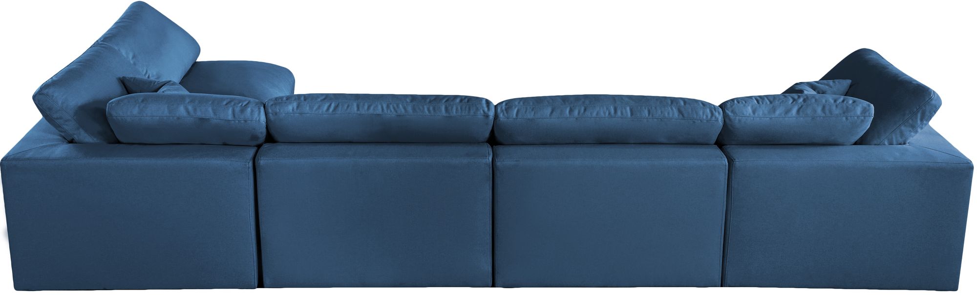 Plush 140" 5-Piece Velvet Standard Comfort Modular Corner Sectional