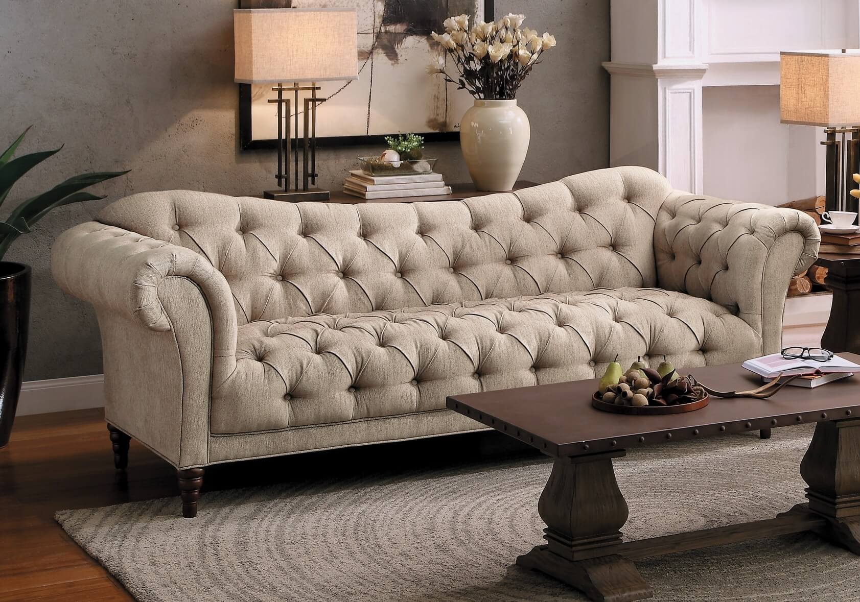 St Claire Fabric Living Room Set by Homelegance
