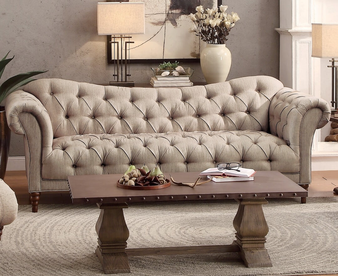 St Claire Fabric Living Room Set by Homelegance