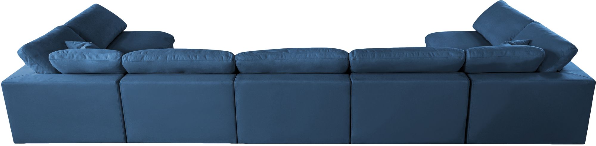 Plush 175" 7-Piece Velvet Standard Comfort Modular Sectional