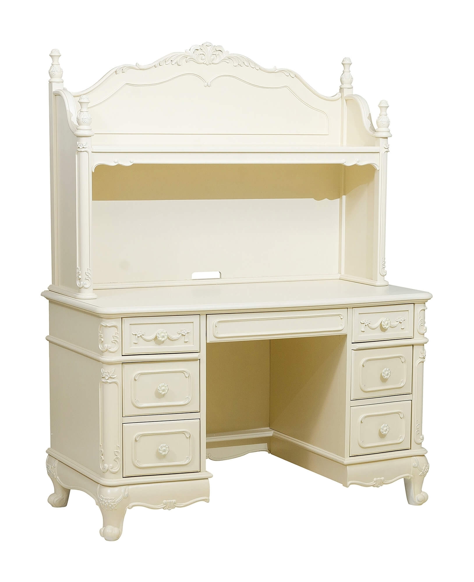Cinderella Wood/Wood Veneer Writing Desk w/Hutch