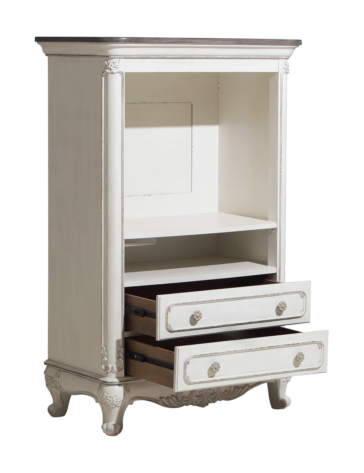 Cinderella Wood/Wood Veneer TV Armoire