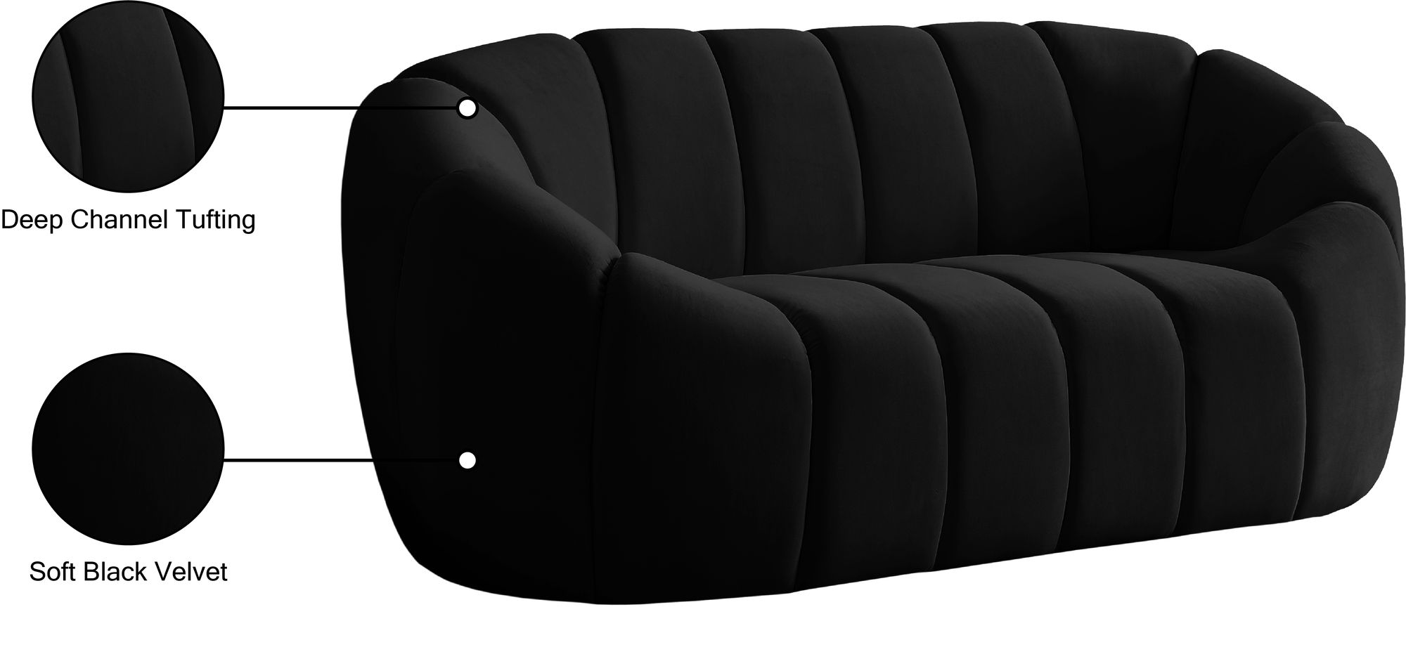 Elijah Velvet Loveseat