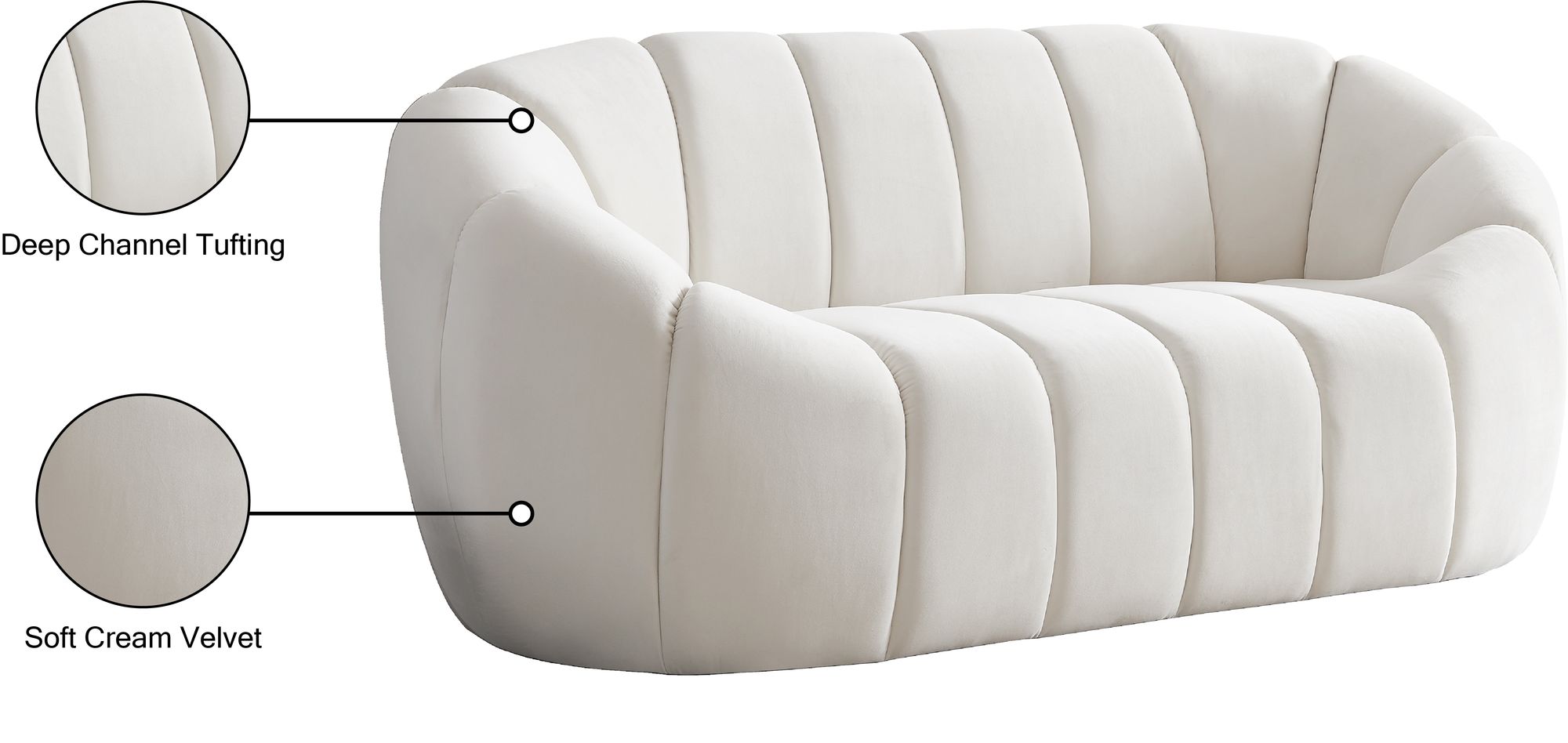 Elijah Velvet Loveseat