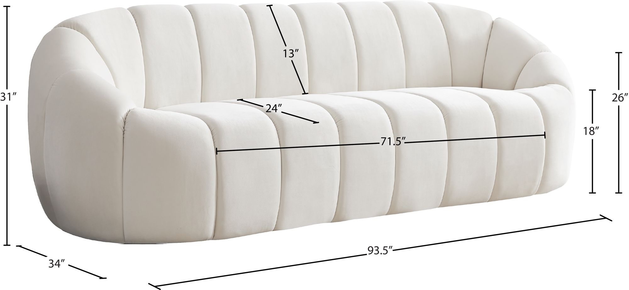 Elijah Velvet Sofa