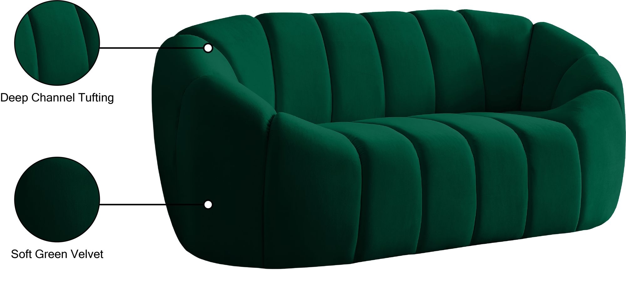 Elijah Velvet Loveseat