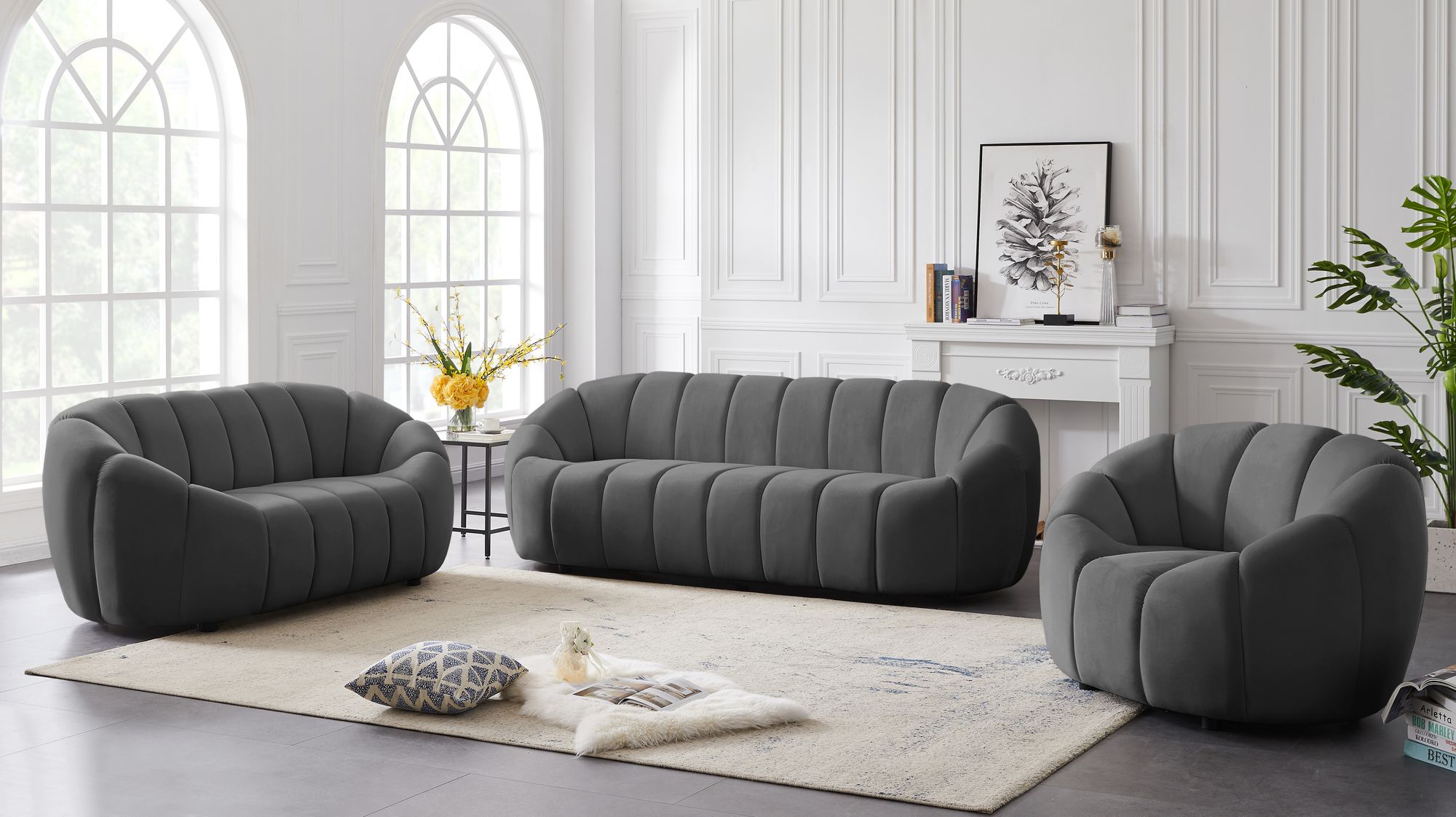 Elijah Velvet Loveseat