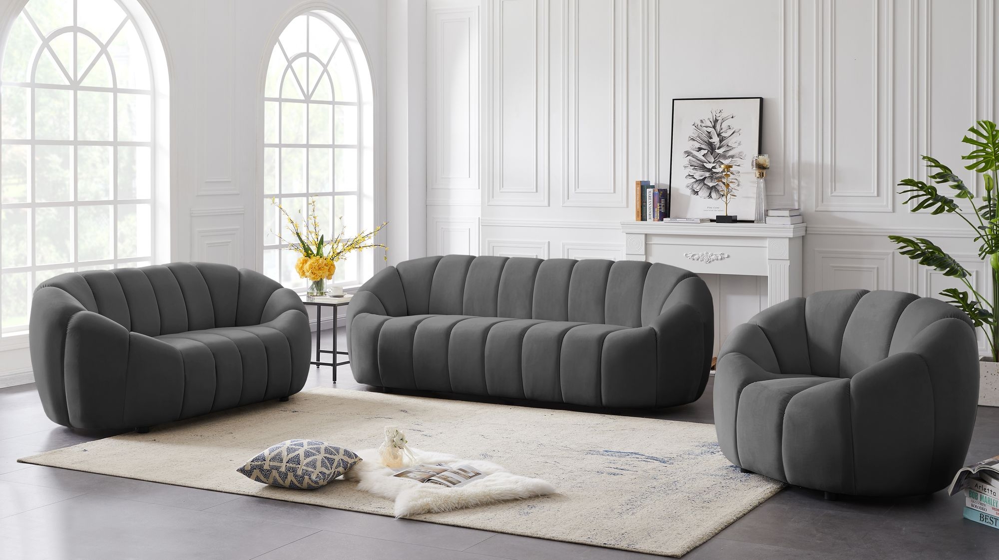 Elijah Velvet Loveseat