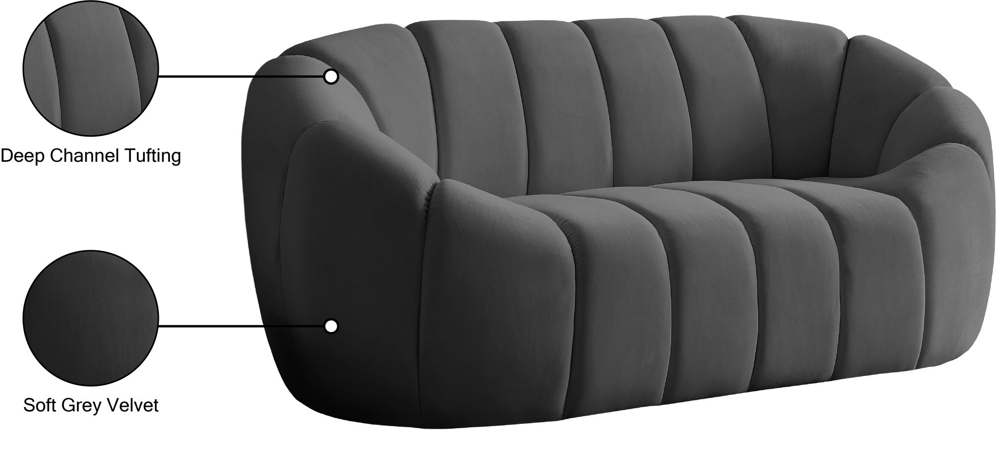 Elijah Velvet Loveseat