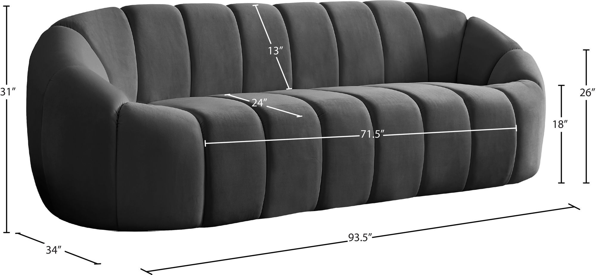 Elijah Velvet Sofa