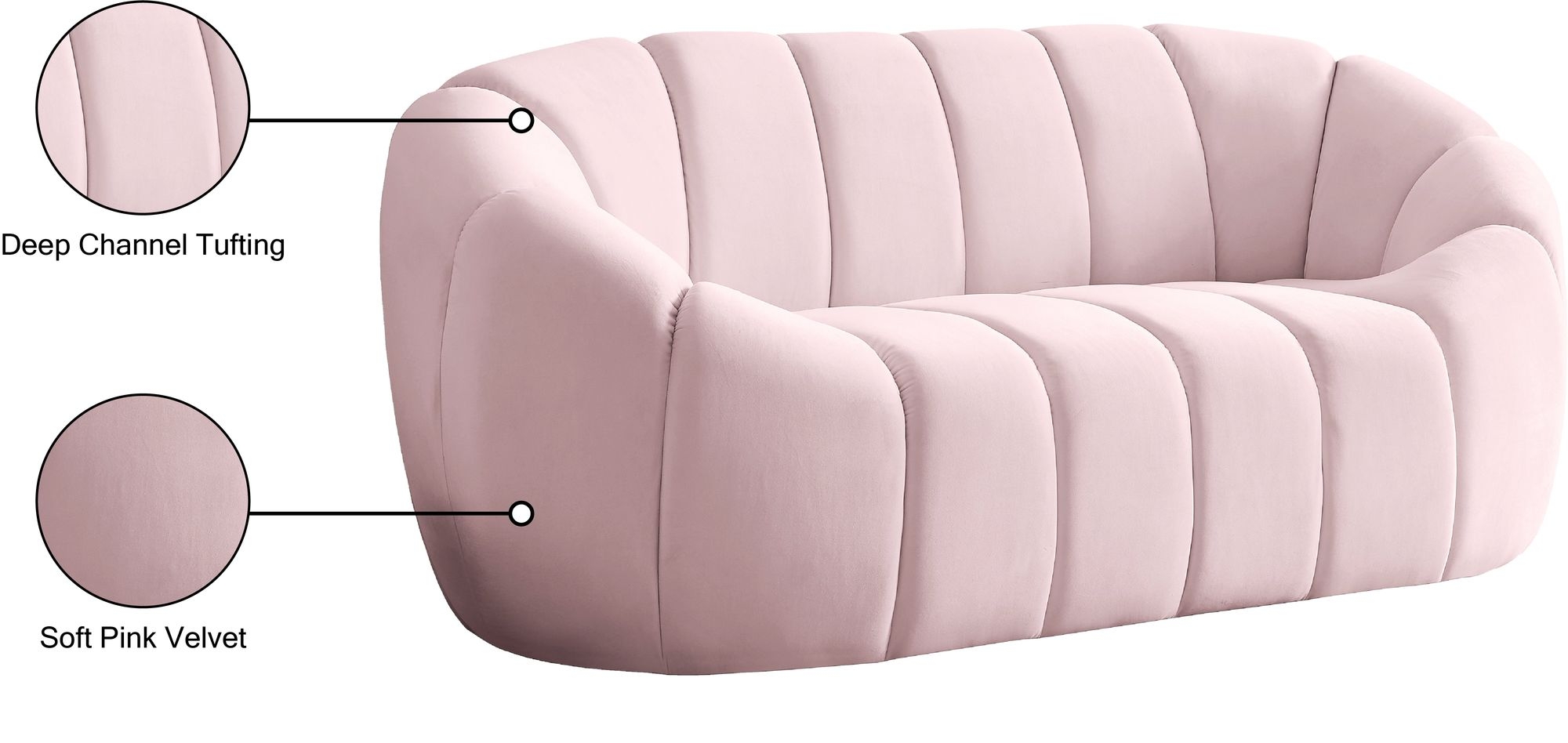 Elijah Velvet Loveseat