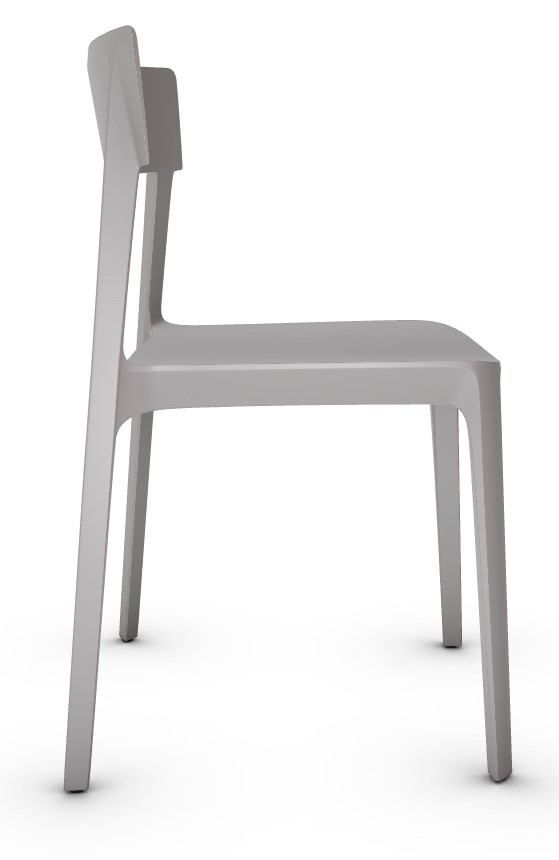Calligaris Skin Polypropylene Dining Chair, Matt Taupe