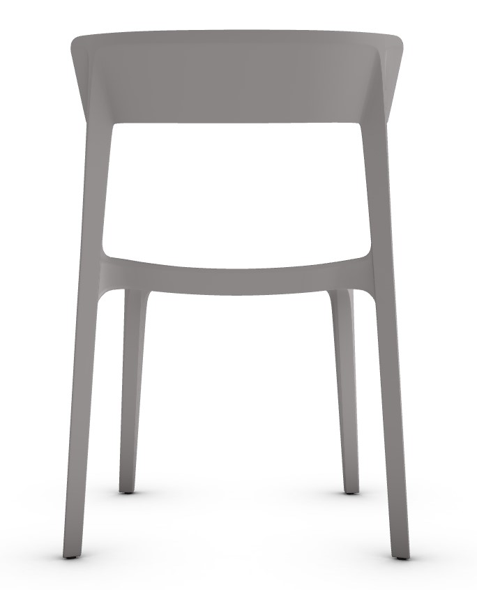 Calligaris Skin Polypropylene Dining Chair, Matt Taupe