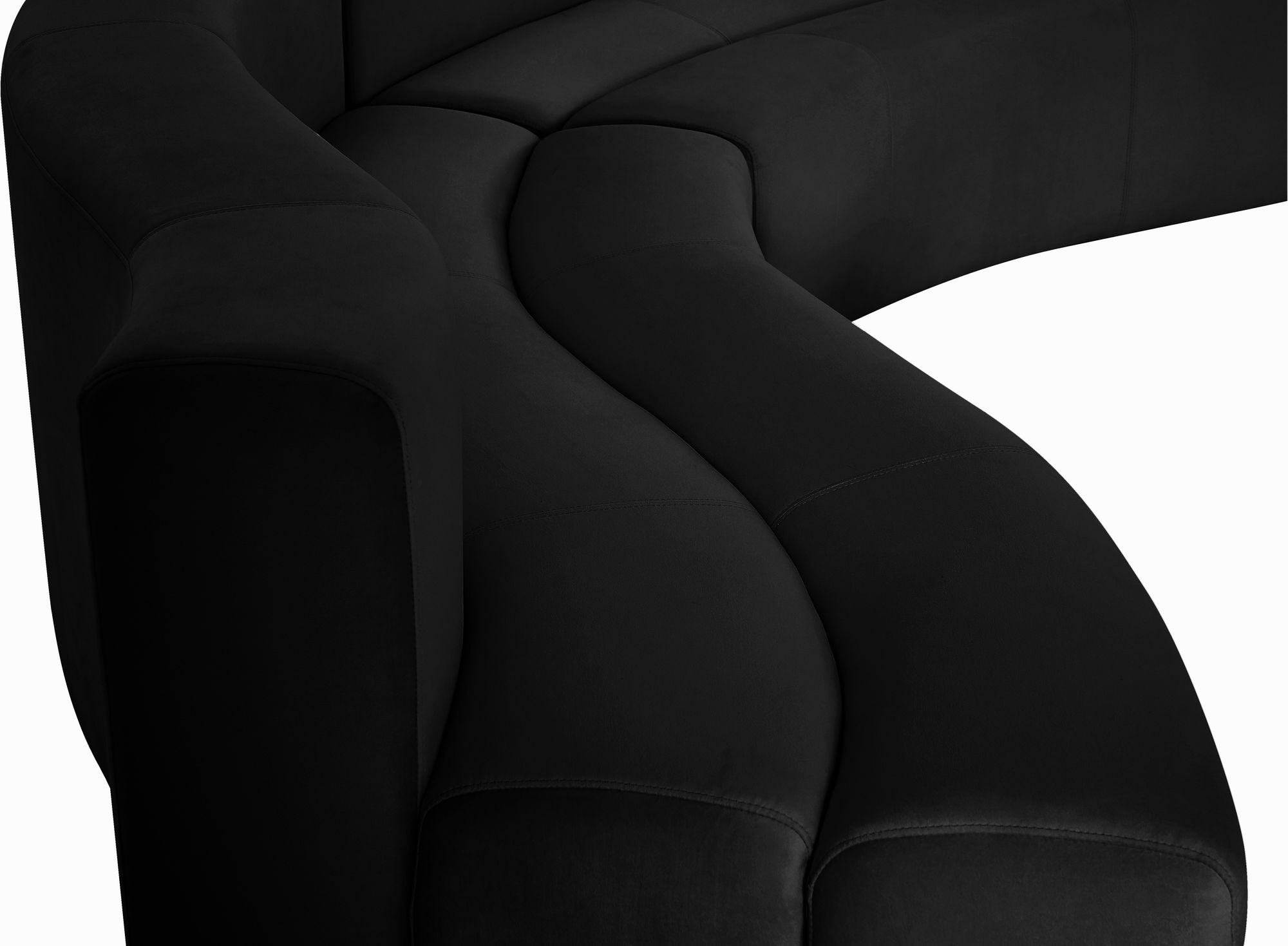 Curl 2-Piece Velvet Sectional by Meridian Furniture
