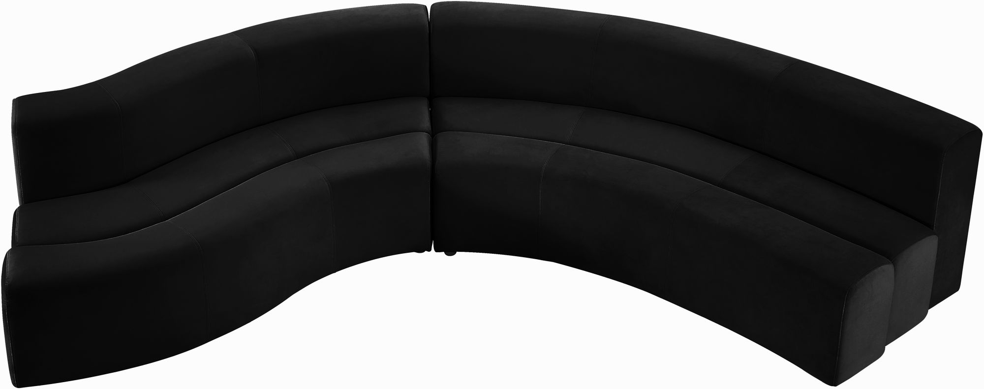 Curl 2-Piece Velvet Sectional