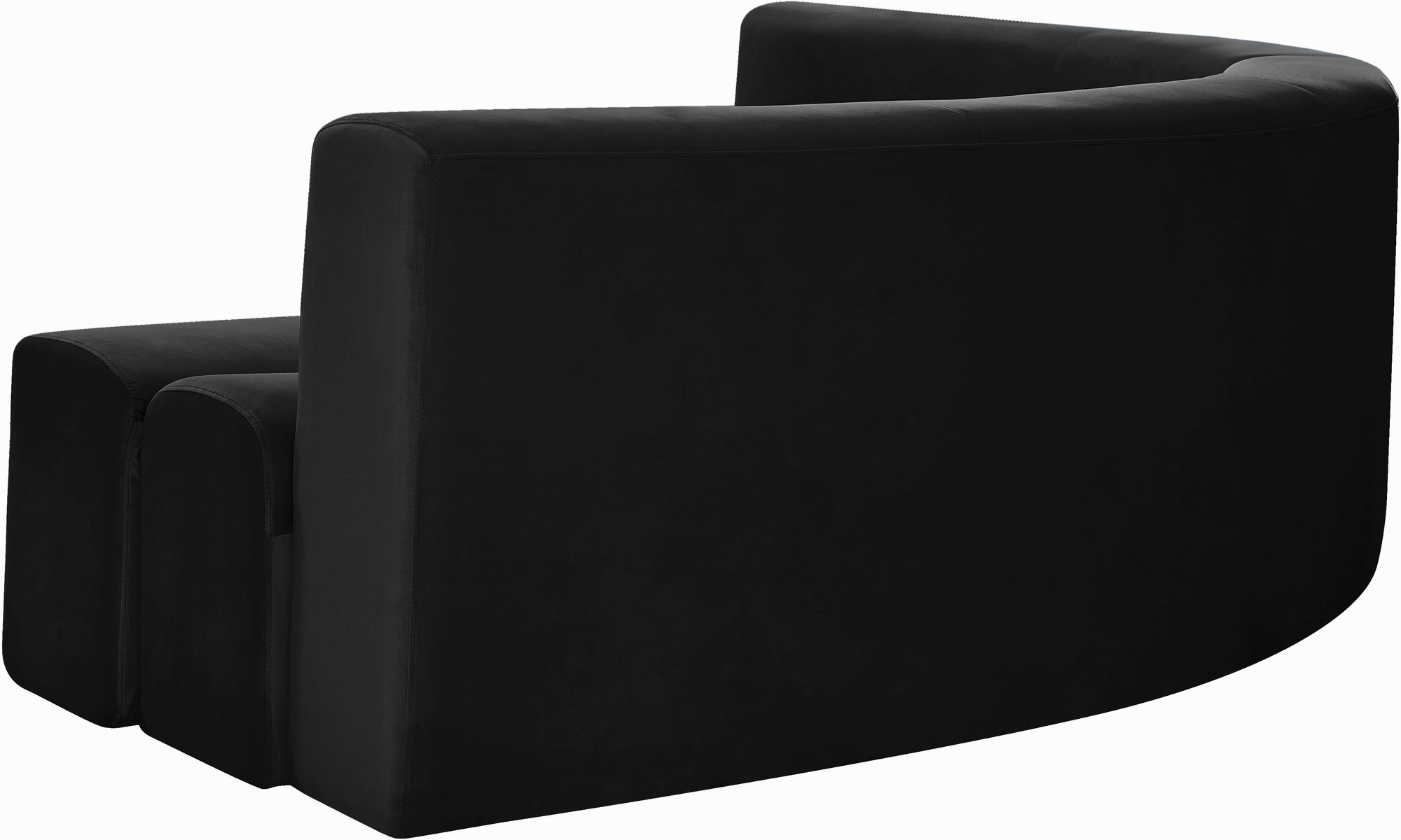 Black Velvet Sectional Back Side by Meridian