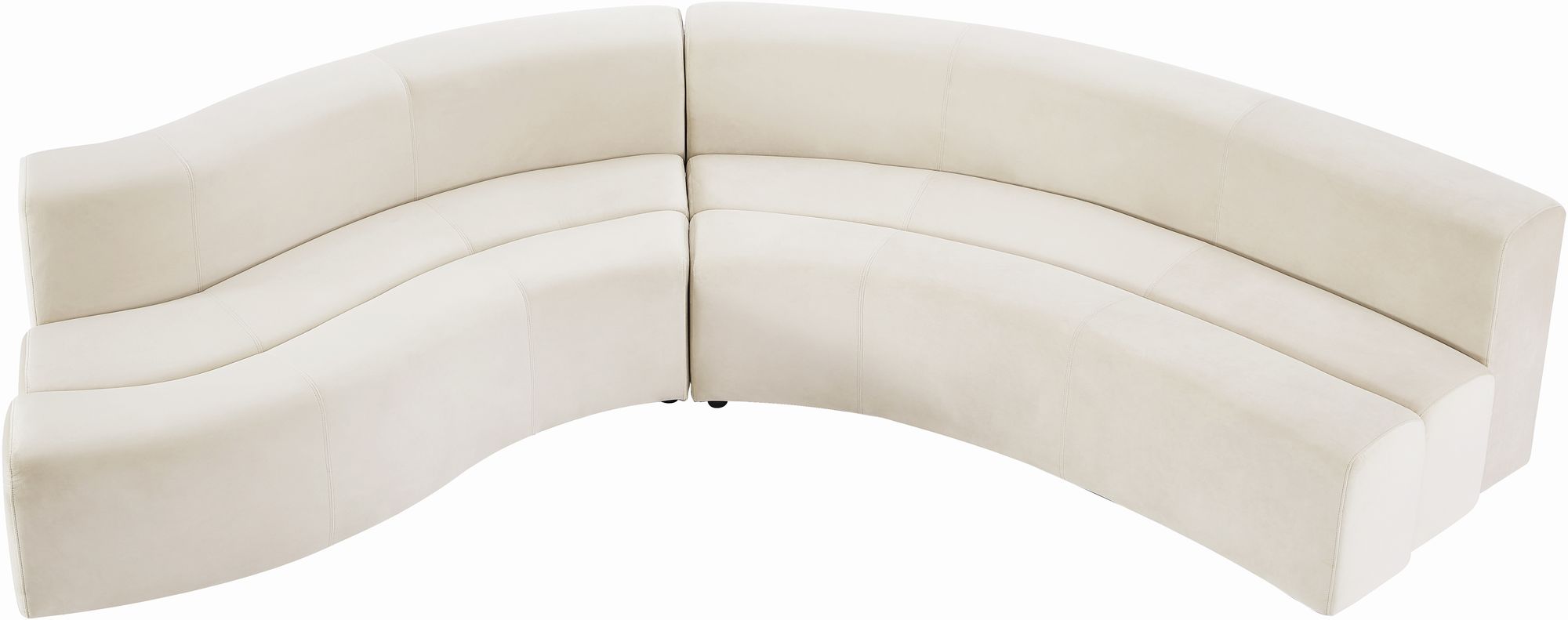 Curl 2-Piece Velvet Sectional