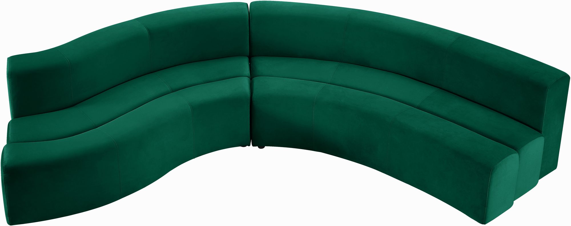 Curl 2-Piece Velvet Sectional