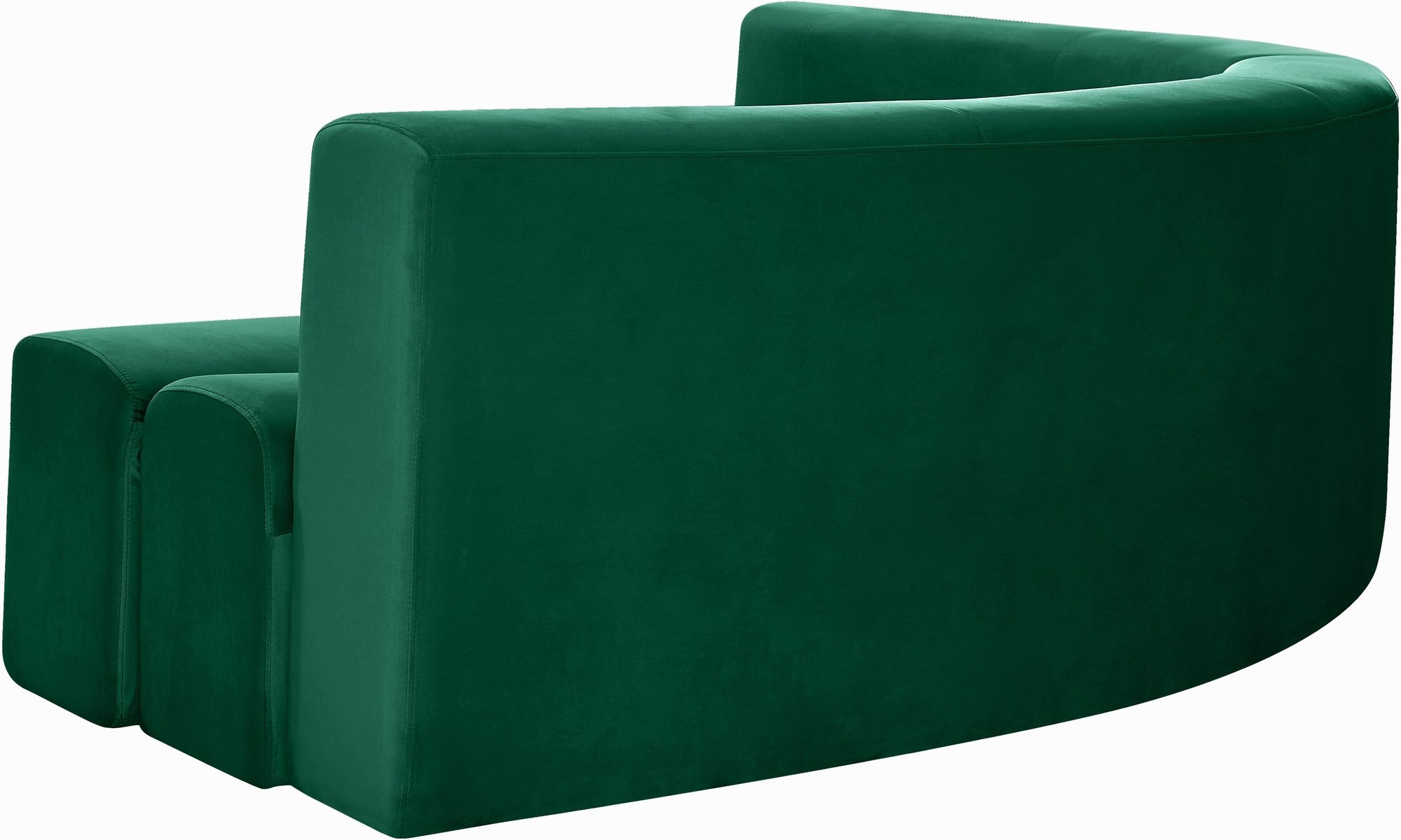 Green Velvet Sectional Back Side by Meridian