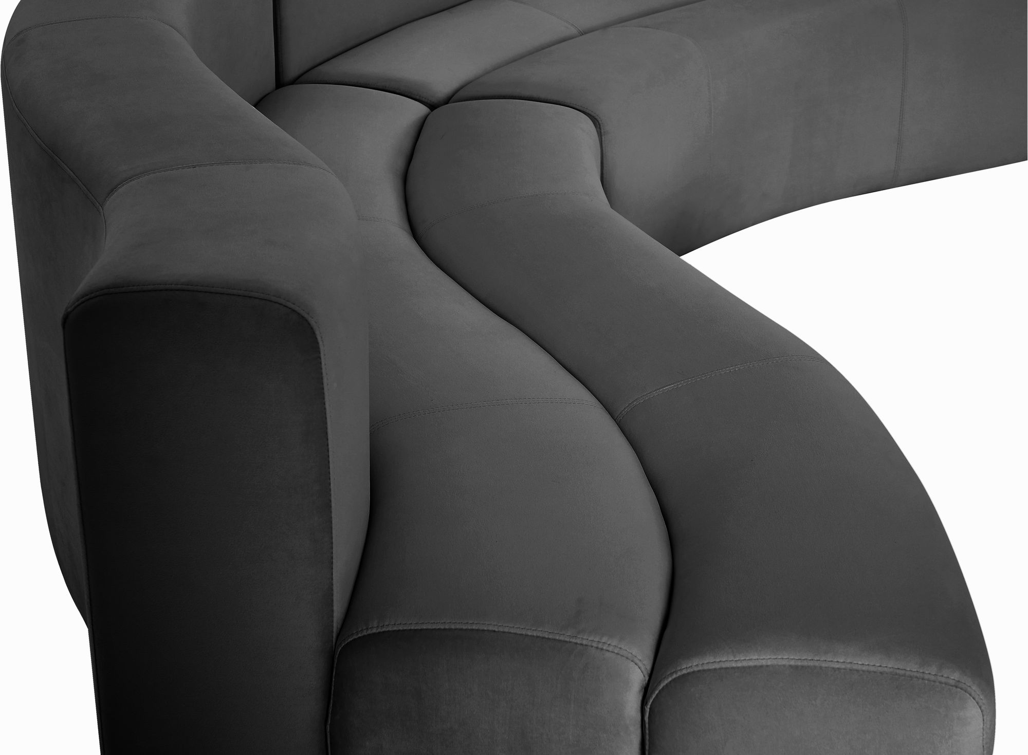 Curl 2-Piece Velvet Sectional